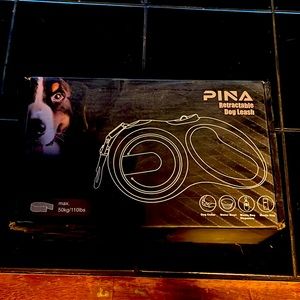 PINA Retractable Dog Leash, Collar, Collapsible Water Bowl, Waste Bag Dispenser.